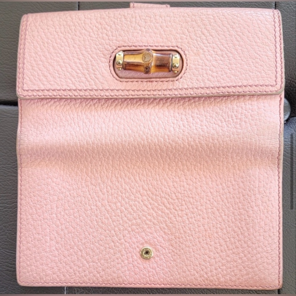Gucci Pink Bamboo wallet - Picture 3 of 10